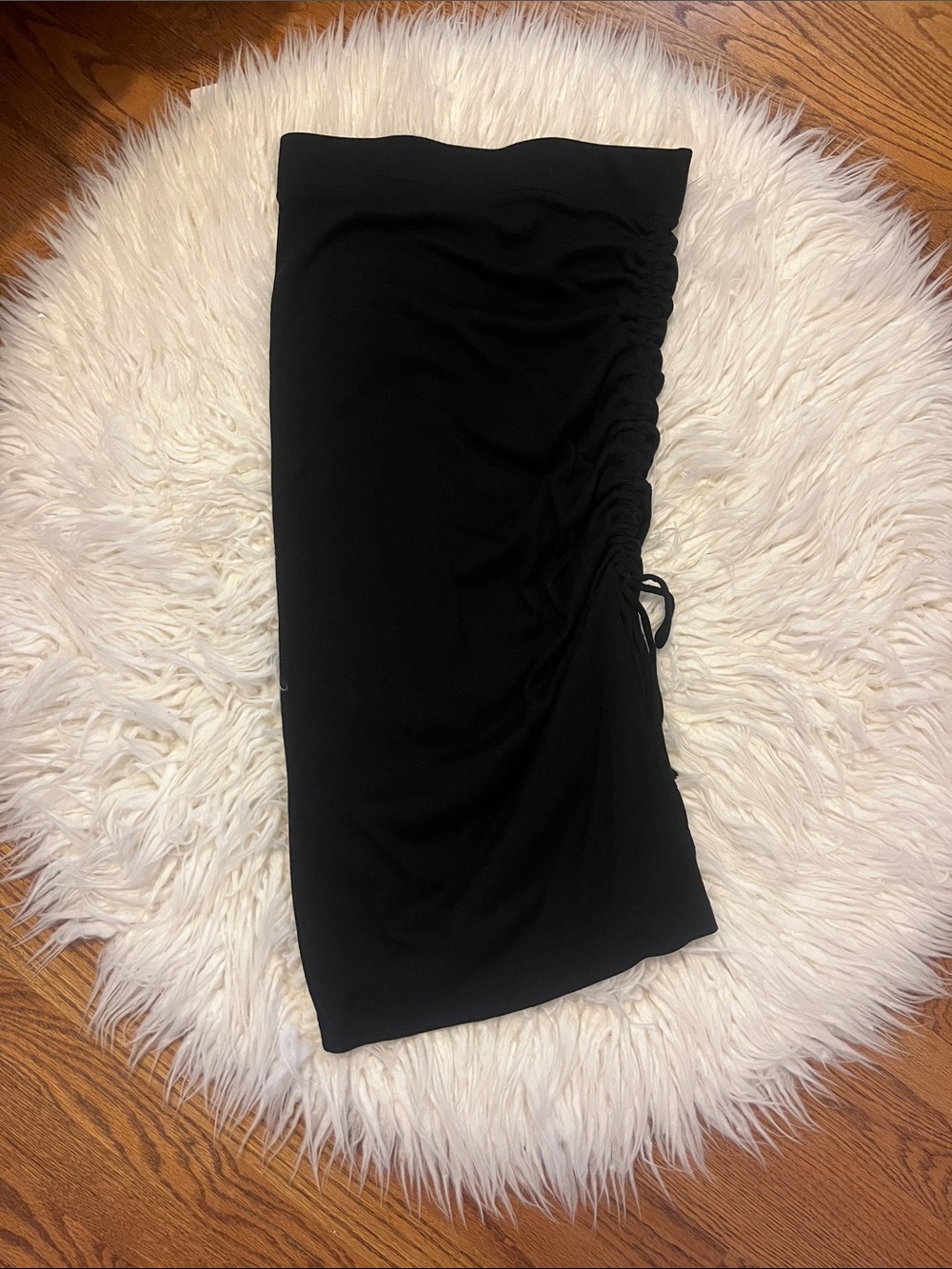 NWT Michael Stars Women’s Black Ruched Marie Skirt Size Medium